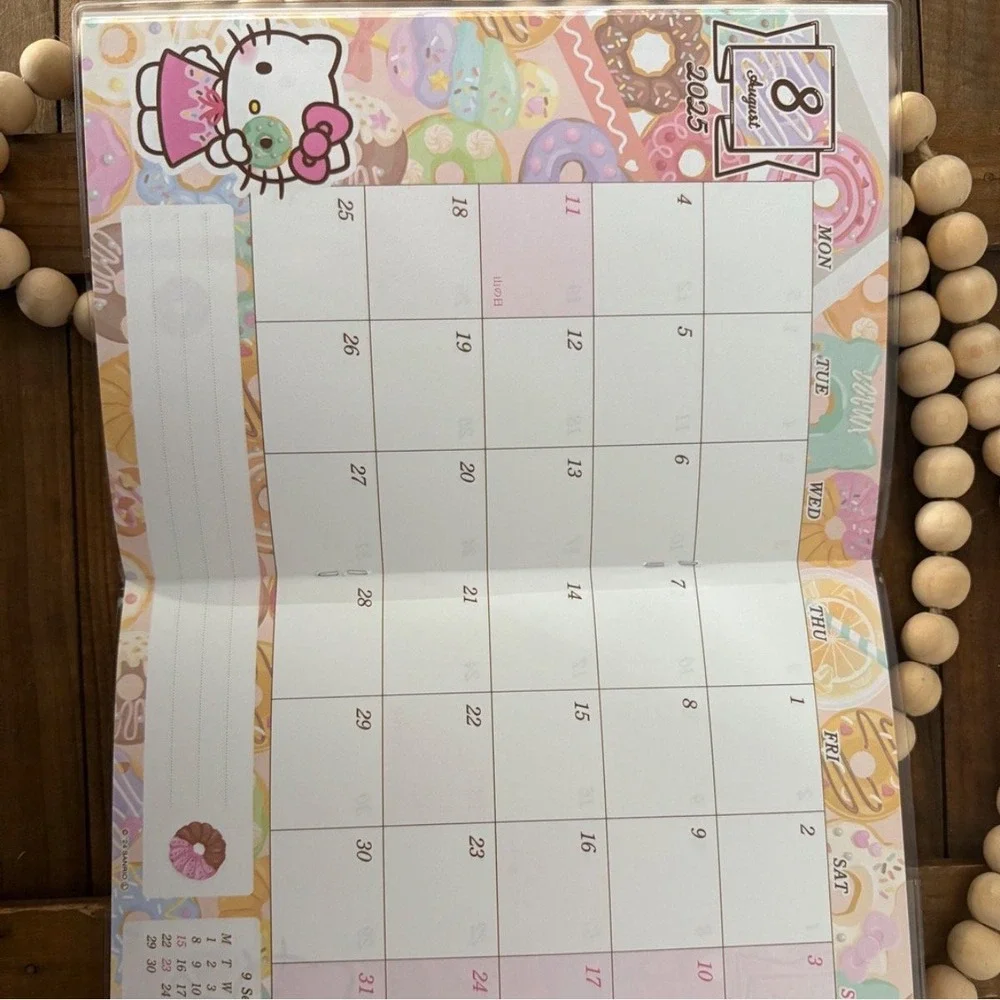 Sanrio 2025 Hello Kitty Calendar 5x7 –‎ Rare Kawaii Stationery Collectible